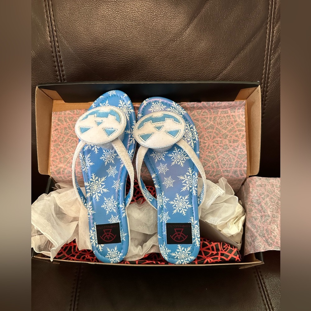 Strange Cult Snow Pumpkin Flip Flops